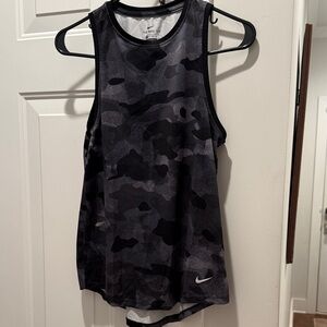 Nike Black and Gray Camo Tank Top